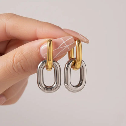 Clay Two Tone Double Hoops - CLAYCALI