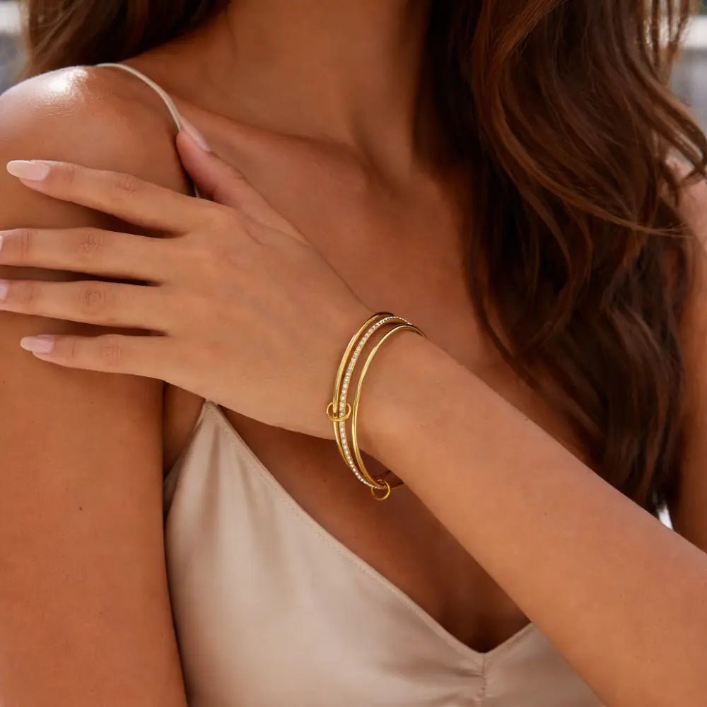 Valera Stacked Diamond Bracelet - CLAYCALI