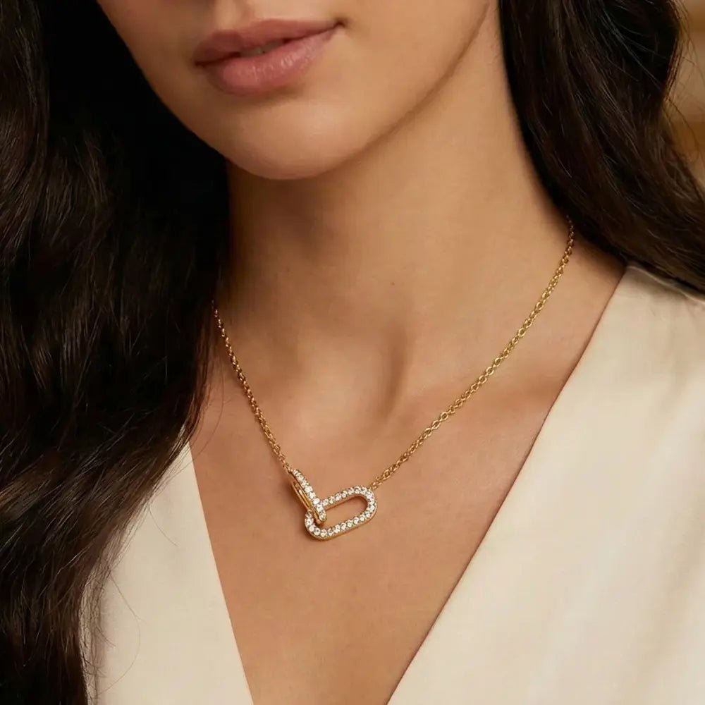 Sloane Double Diamond Pendant - CLAYCALI