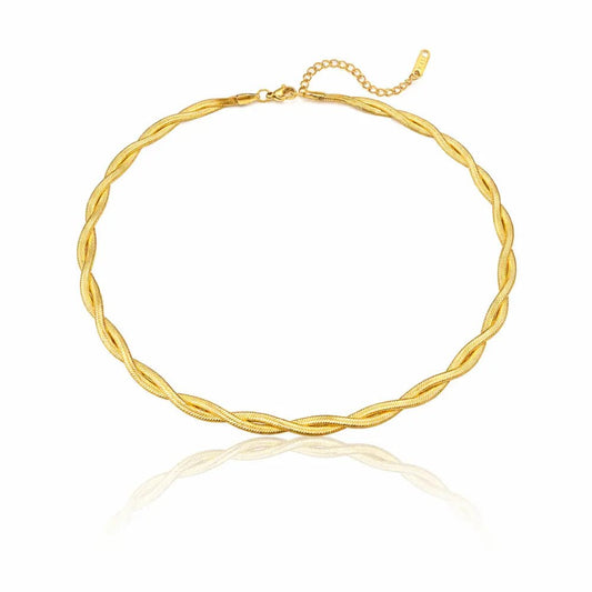 Nyra Twisted Chain Necklace - CLAYCALI