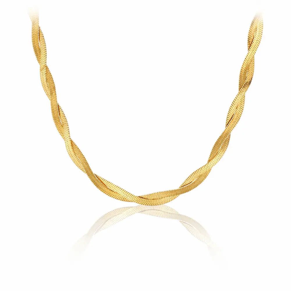 Nyra Twisted Chain Necklace - CLAYCALI
