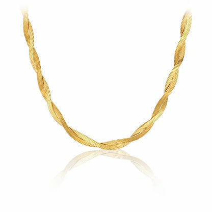 Nyra Twisted Chain Necklace - CLAYCALI
