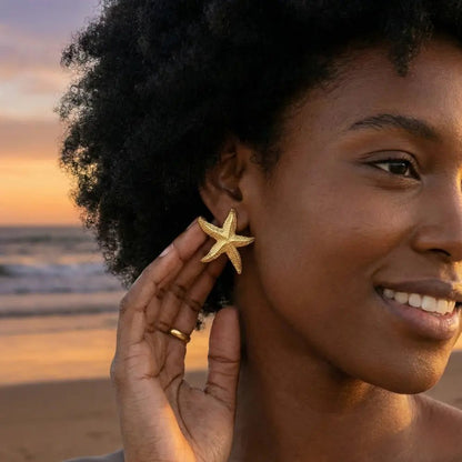 Malibu Starfish Earrings - CLAYCALI