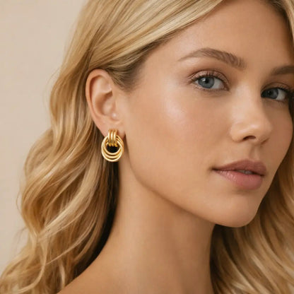 Luna Layered Hoop Earrings - CLAYCALI