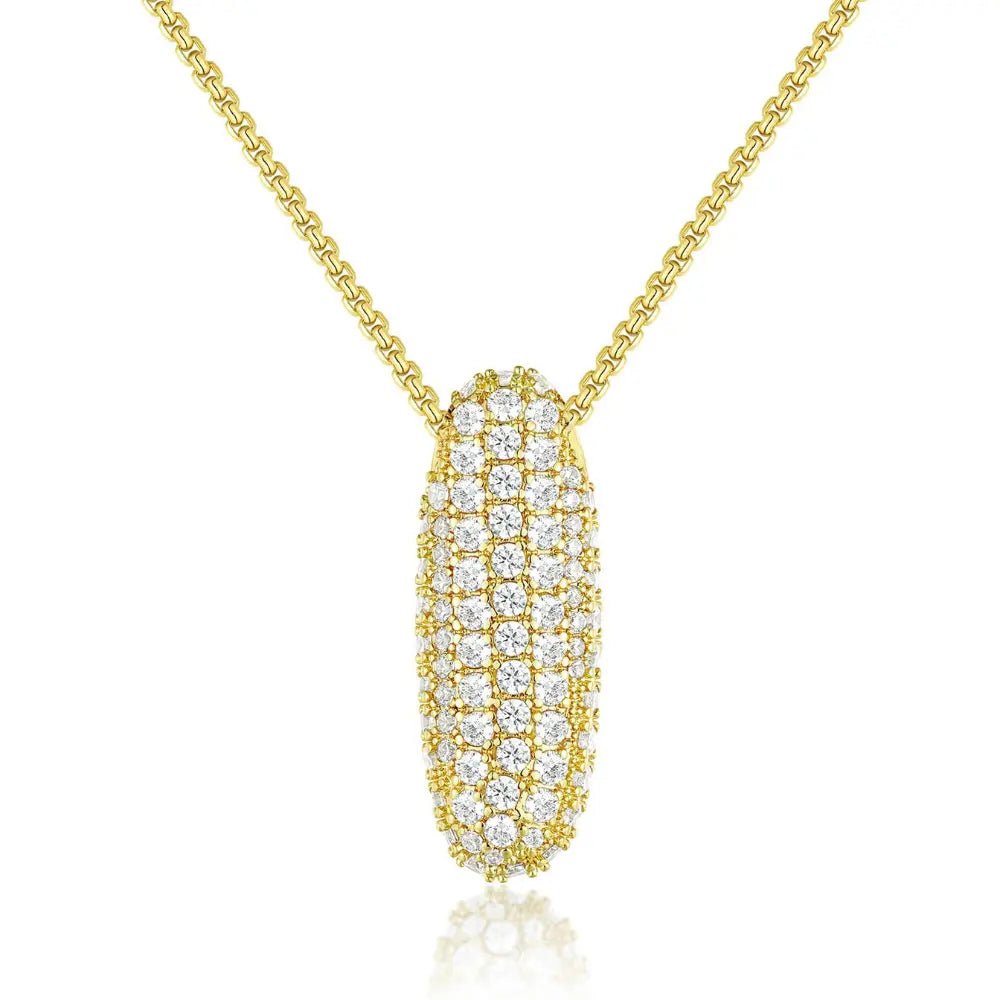 Bubble Initial Diamond Necklace - CLAYCALI