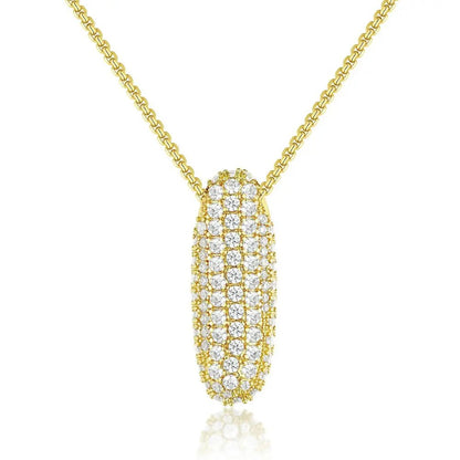 Bubble Initial Diamond Necklace - CLAYCALI