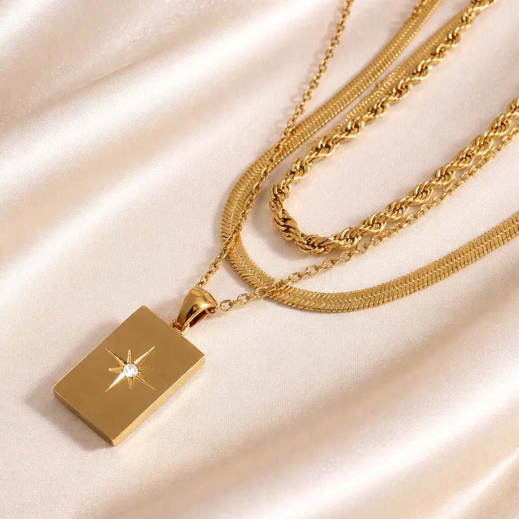 Portofino Layered Gold Necklace - CLAYCALI
