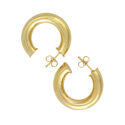 18K Gold Chunky Hoops