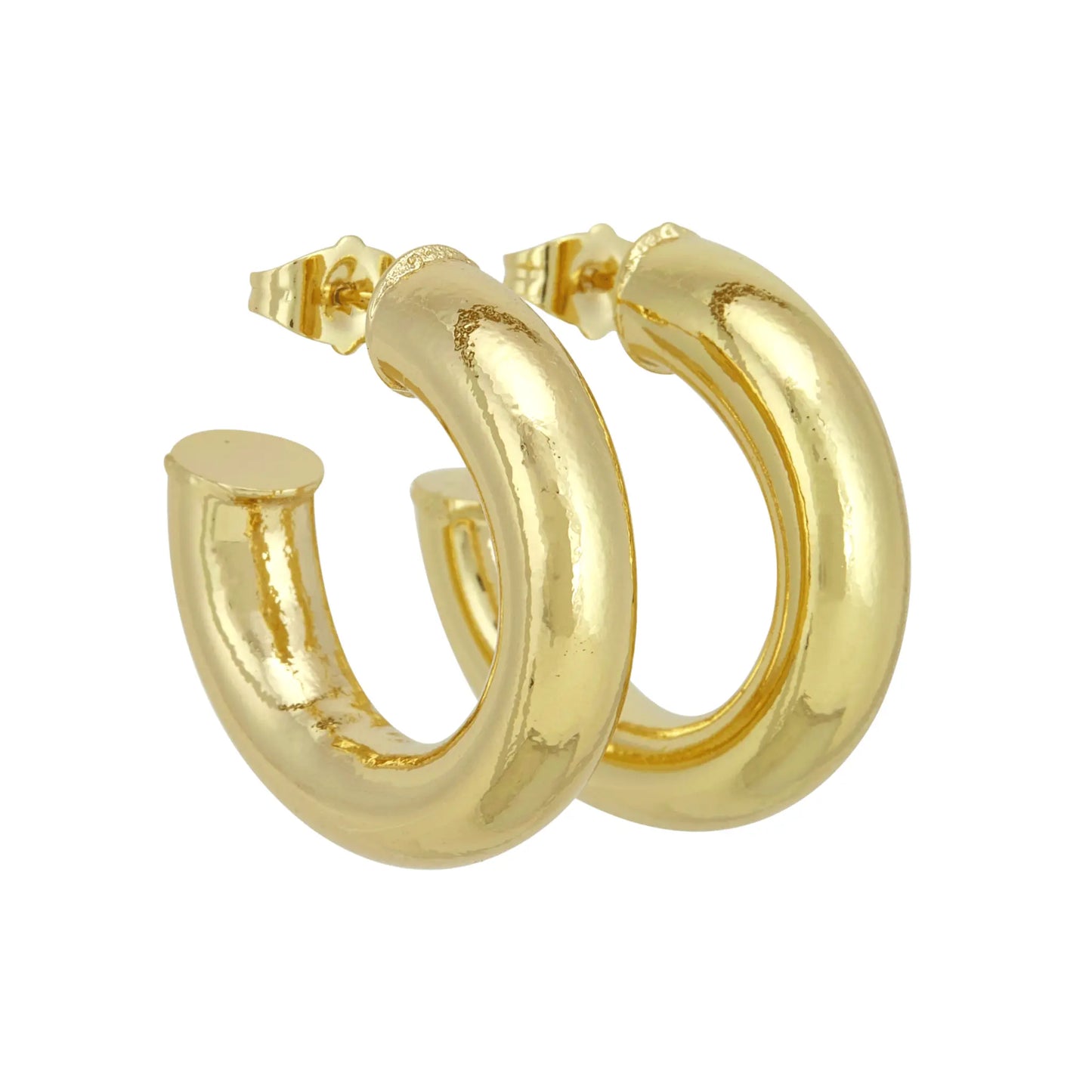 18K Gold Chunky Hoops