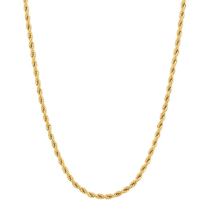 18K Gold Rope Chain Necklace