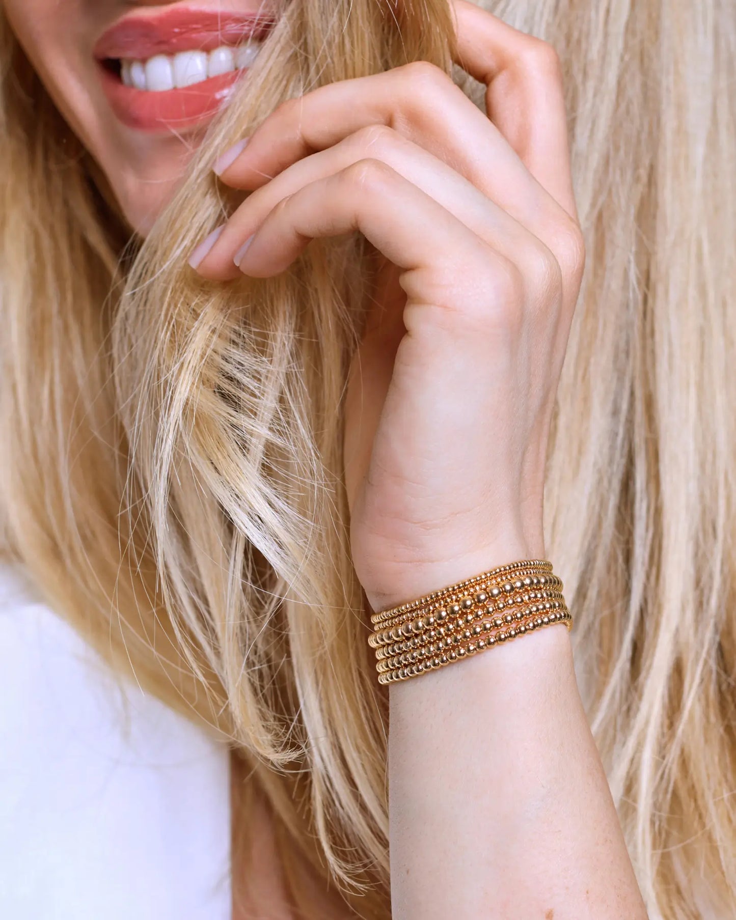 2MM Gold Bead Bracelet