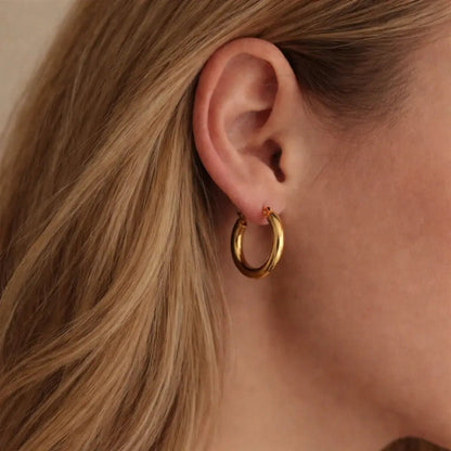 Luna Round Hoops - CLAYCALI