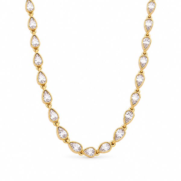Ada Teardrop Tennis Necklace