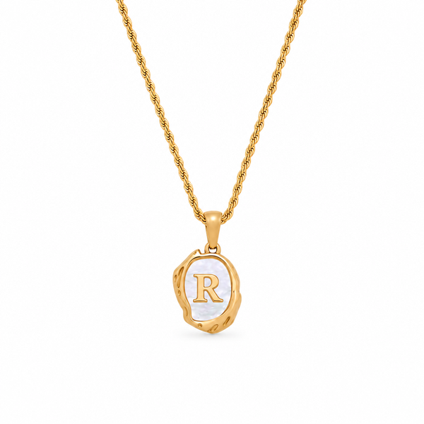 Hattie Pearl Initial Pendant Necklace