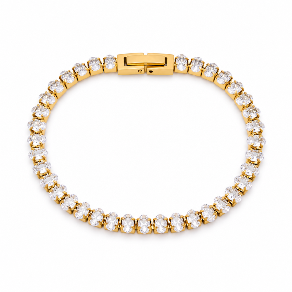 Elodie Marquise Tennis Bracelet — white background