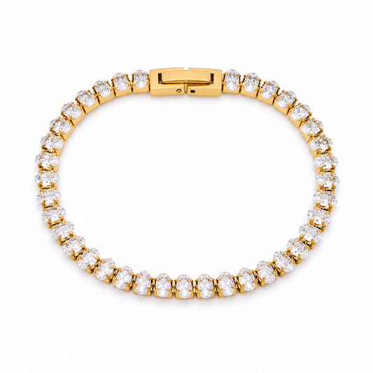 Elodie Marquise Tennis Bracelet — white background