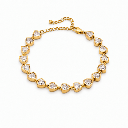 Amelie Trillion Tennis Bracelet — white background