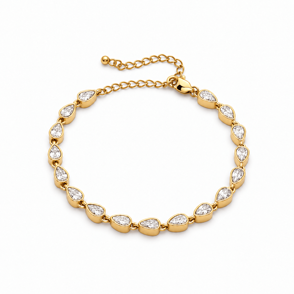 Paloma Teardrop Tennis Bracelet — white background
