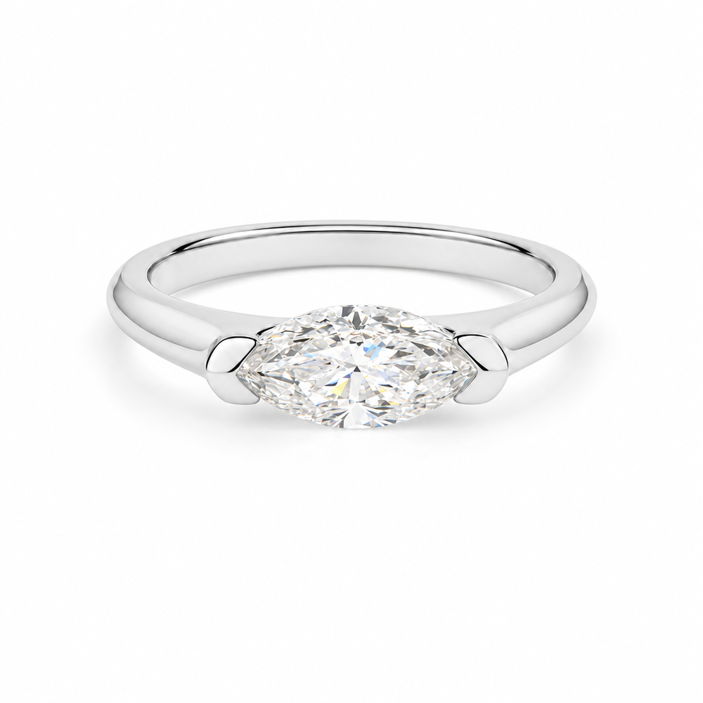 Delphine Marquise Diamond Ring — white background