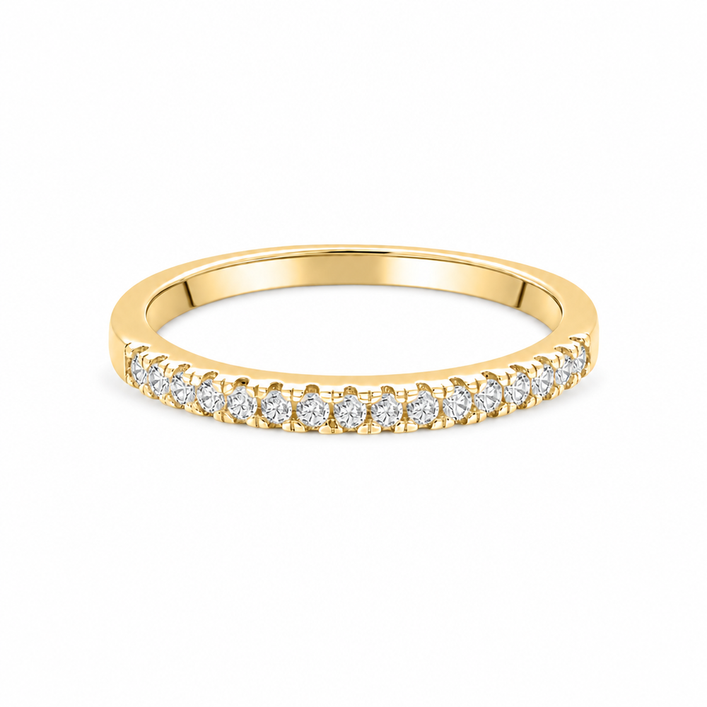 Rosalie Pavé Stacking Band — white background
