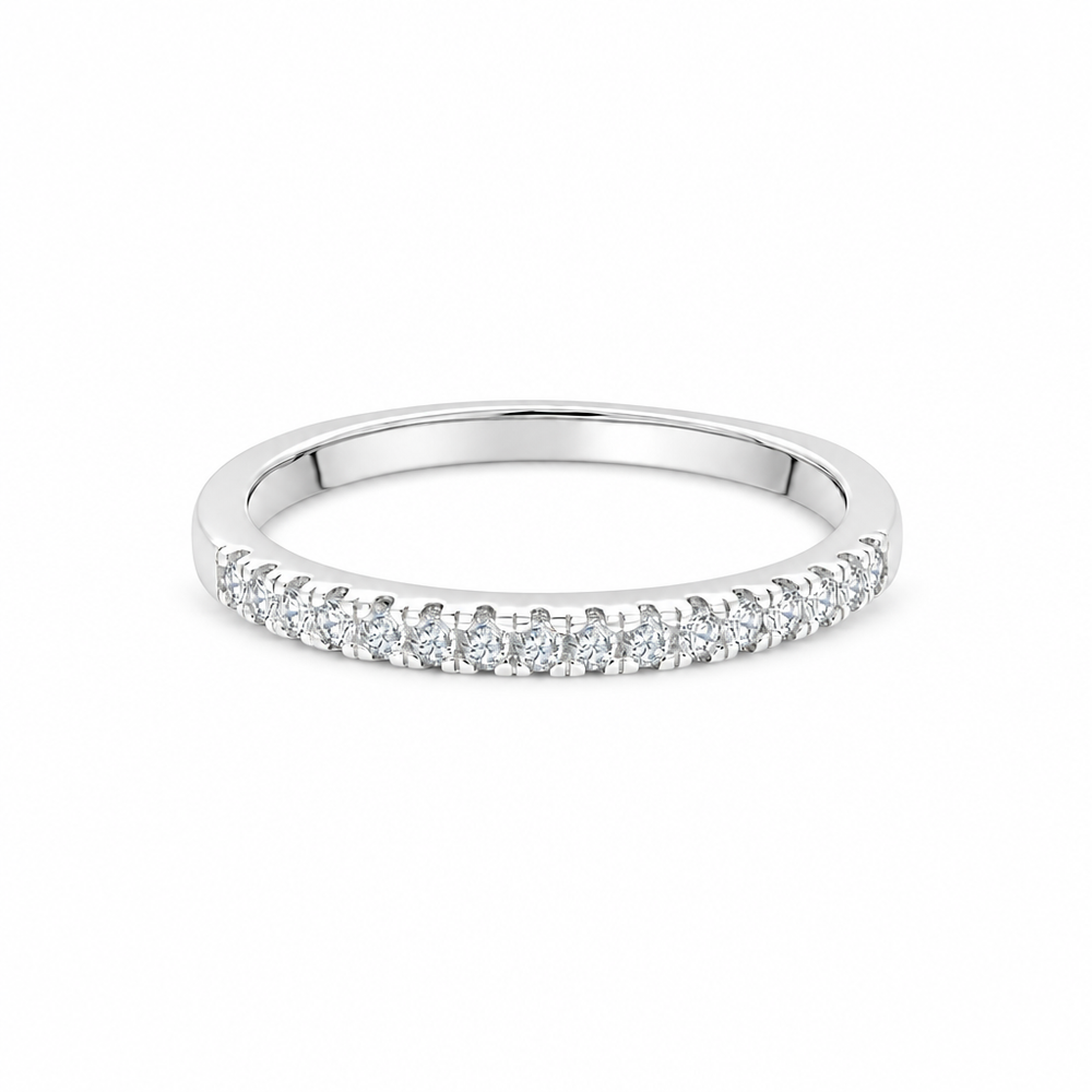 Rosalie Pavé Stacking Band — white background