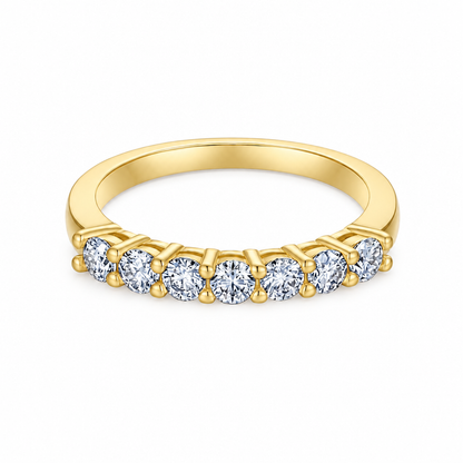 Gianna Three-Stone Diamond Ring Set — white background