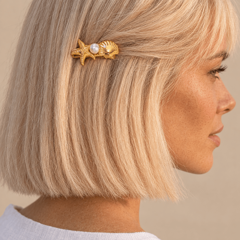 Ivana Shell & Pearl Hair Clip - CLAYCALI