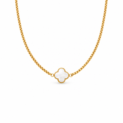 Billie Pearl Clover Necklace — white background