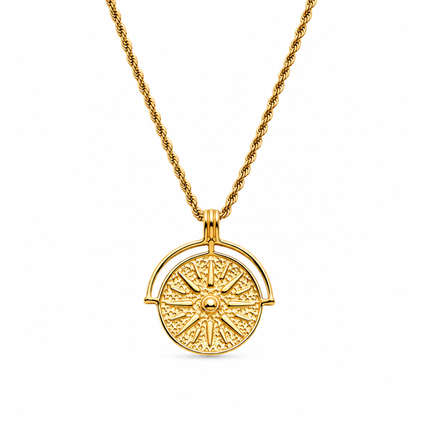 Stevie Compass Medallion Necklace