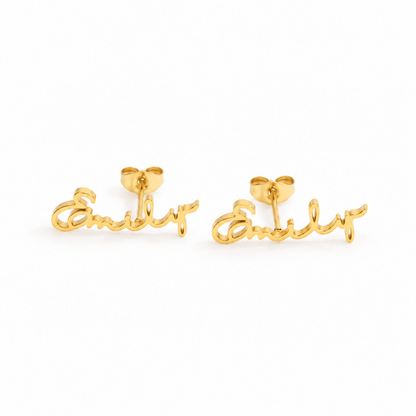 Customized Name Earrings - CLAYCALI