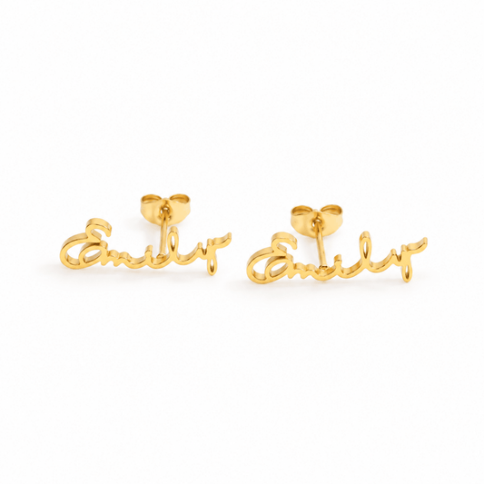 Customized Name Earrings - CLAYCALI