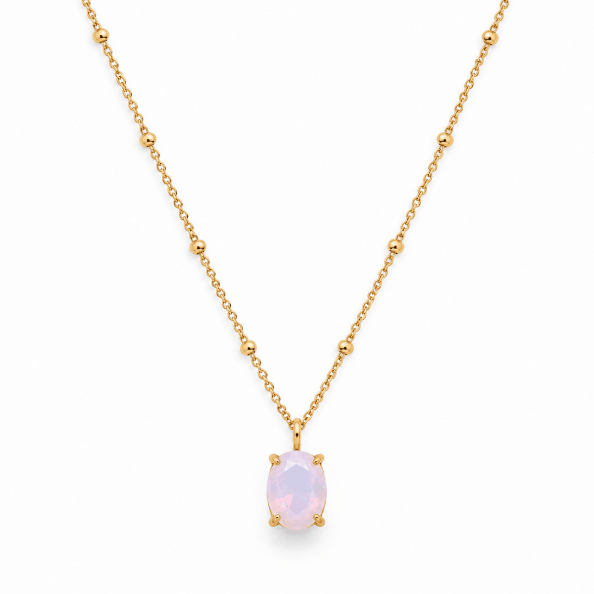 Opal Solitaire Necklace - CLAYCALI
