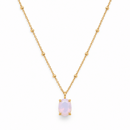 Opal Solitaire Necklace - CLAYCALI