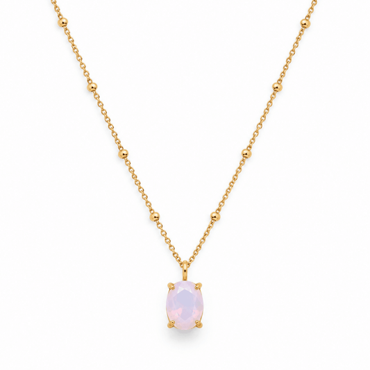 Opal Solitaire Necklace - CLAYCALI