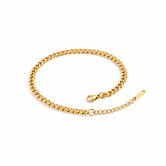 Delaney Gold Chain Anklet - CLAYCALI