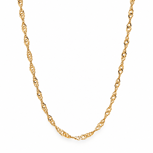 Aubrey Singapore Chain Necklace - CLAYCALI