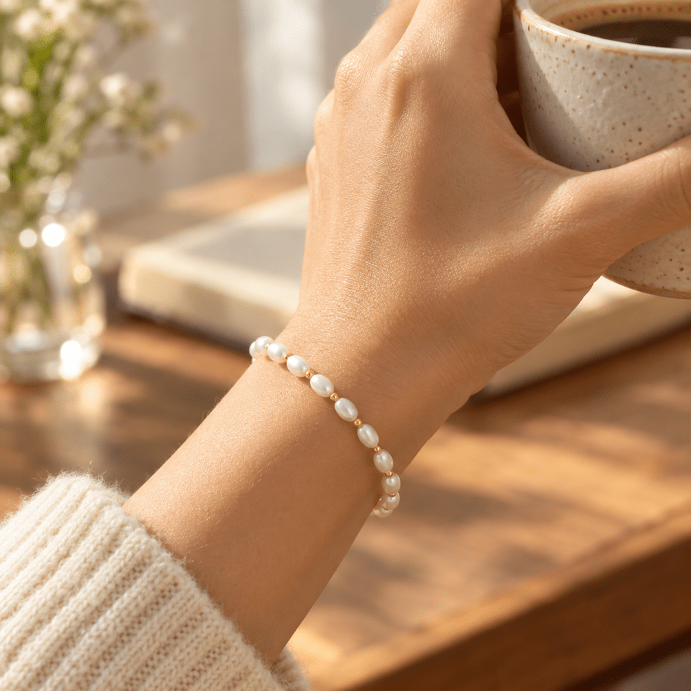 Gemma Pearl Bracelet - CLAYCALI