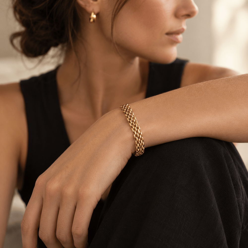 Hazel Panthera Link Bracelet - CLAYCALI