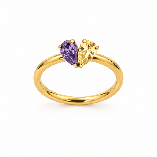 Nora Better Half Birthstone Ring - CLAYCALI