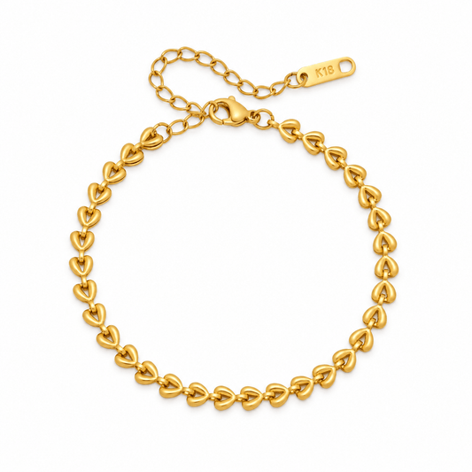 Callie Chain Of Hearts Bracelet - CLAYCALI