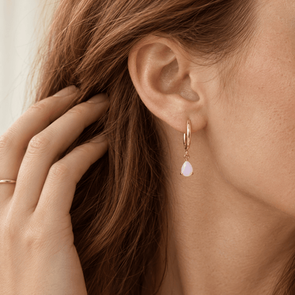 Opal Drop Earrings - CLAYCALI