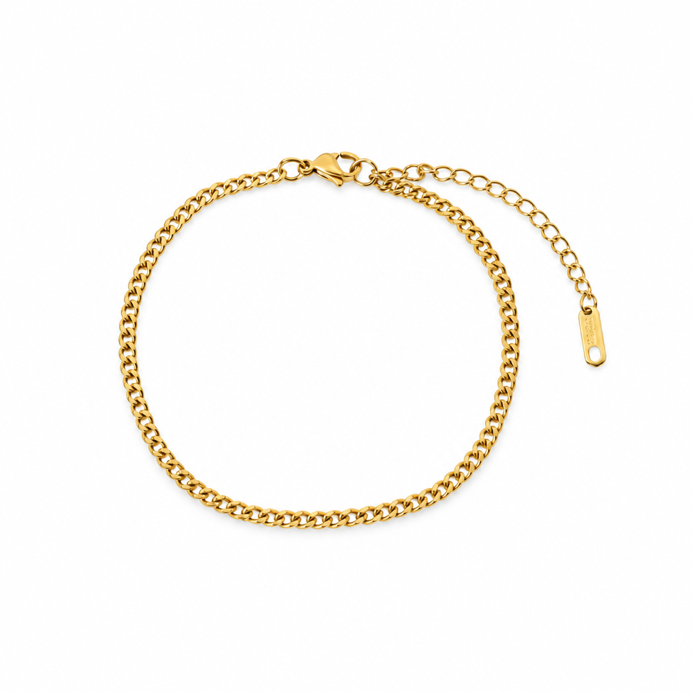 Hadley Gold Anklet — white background