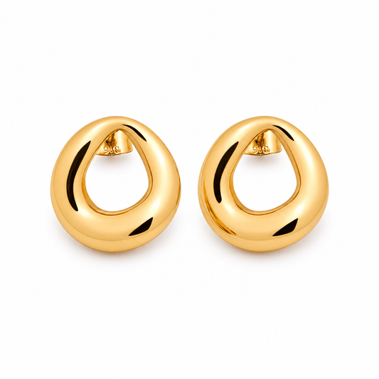 Talia Sculpted Loop Earrings - CLAYCALI
