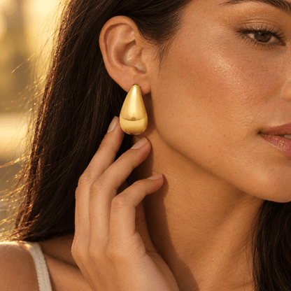 Yara Chunky Teardrop Earrings - CLAYCALI