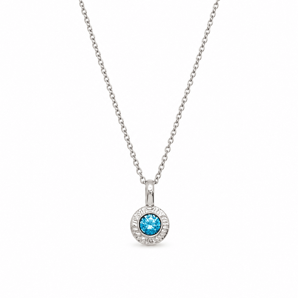 Reagan Crushed Birthstone Pendant Necklace - CLAYCALI