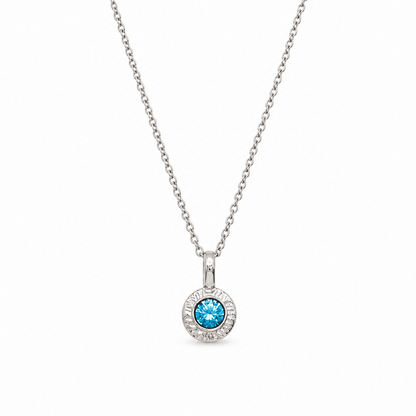 Reagan Crushed Birthstone Pendant Necklace - CLAYCALI