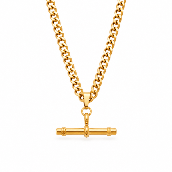 Jolie Curb Chain Fob Necklace