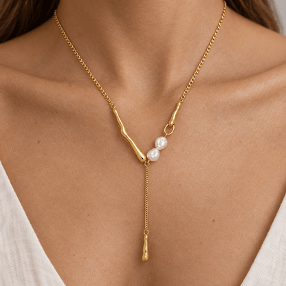 Cora Pearl Bar Necklace - CLAYCALI