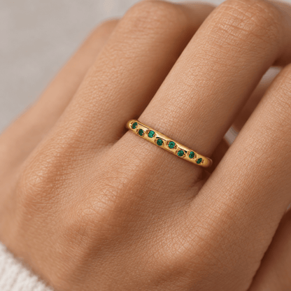 Nina Celestial Birthstone Ring - CLAYCALI