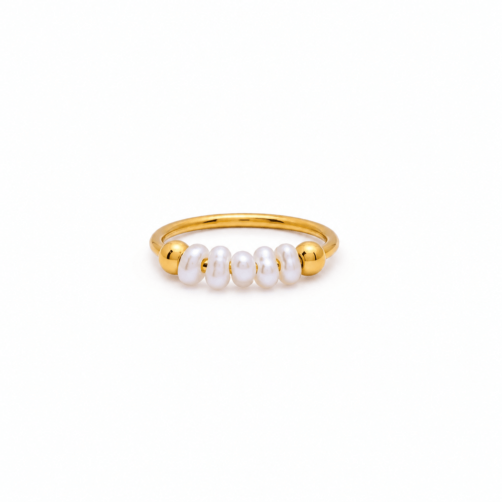 Addie Mini Pearl Row Ring - CLAYCALI